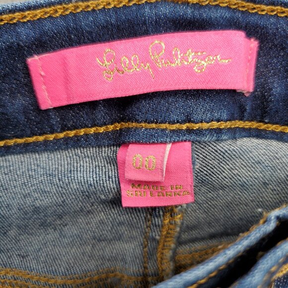 Lilly Pulitzer Super Skinny Jeans Size 00 Ankle Fit - Picture 14 of 16